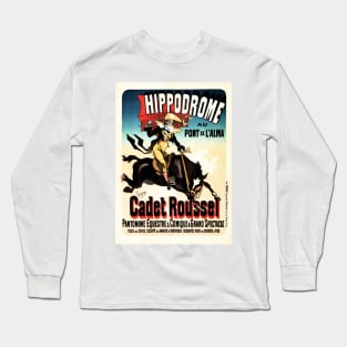 PARIS HIPPODROME CADET ROUSSEL Pantomime Horse Performances Vintage French Long Sleeve T-Shirt